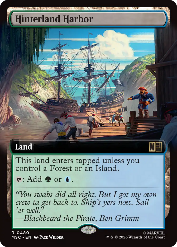 Hinterland Harbor (Extended Art) [Marvel Super Heroes Commander] | Cards and Coasters CA