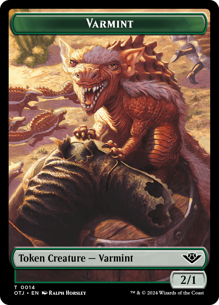 Varmint Token [Outlaws of Thunder Junction Tokens] | Cards and Coasters CA