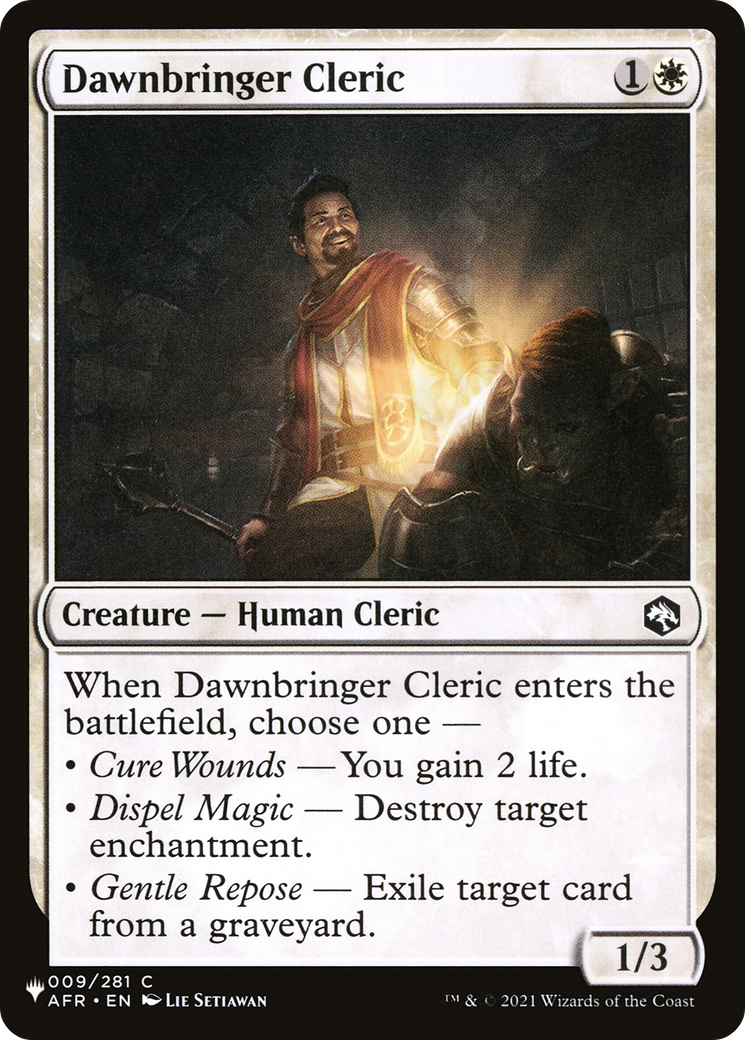 Dawnbringer Cleric [The List Reprints] | Cards and Coasters CA