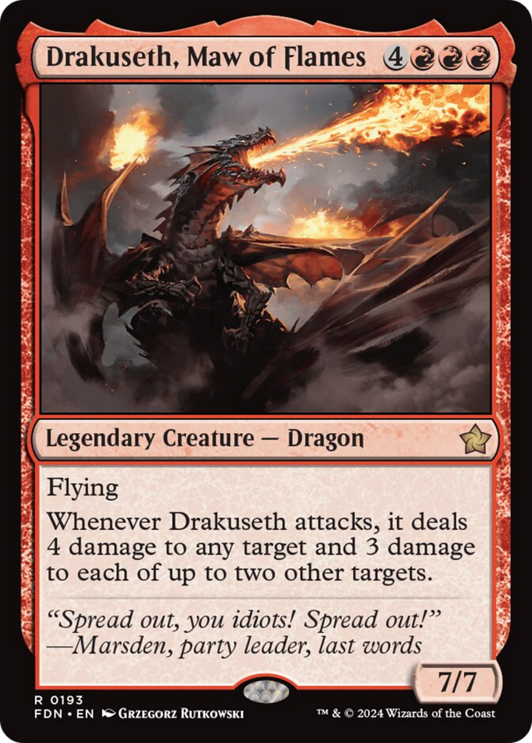 Drakuseth, Maw of Flames [Foundations] | Cards and Coasters CA