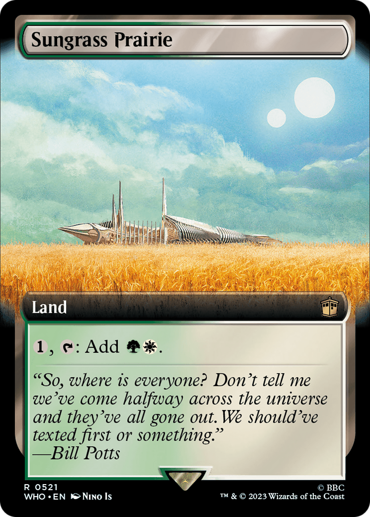 Sungrass Prairie (Extended Art) [Doctor Who] | Cards and Coasters CA