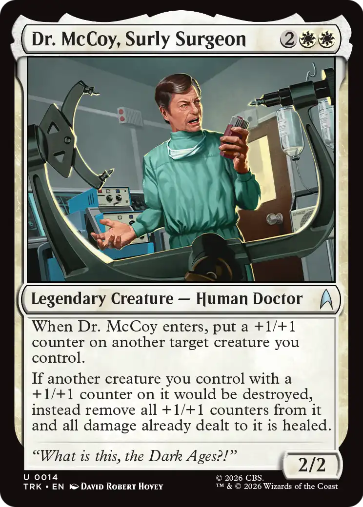 Dr. McCoy, Surly Surgeon [Star Trek] | Cards and Coasters CA