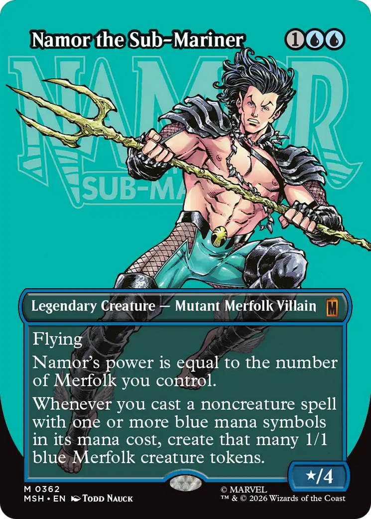 Namor the Sub-Mariner (Borderless) [Marvel Super Heroes] | Cards and Coasters CA