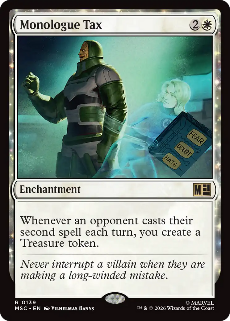 Monologue Tax (Surge Foil) [Marvel Super Heroes Commander] | Cards and Coasters CA