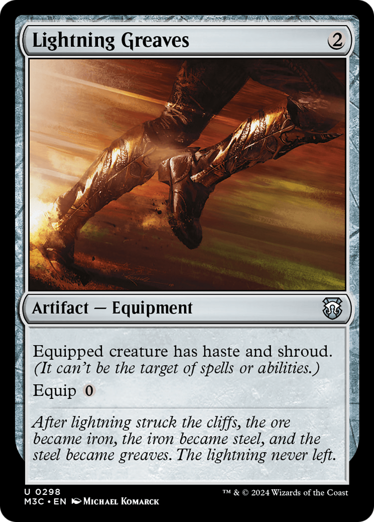 Lightning Greaves (Ripple Foil) [Modern Horizons 3 Commander] | Cards and Coasters CA