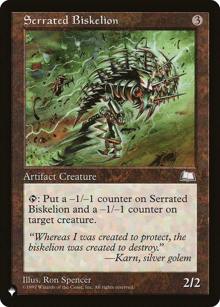 Serrated Biskelion [The List Reprints] | Cards and Coasters CA