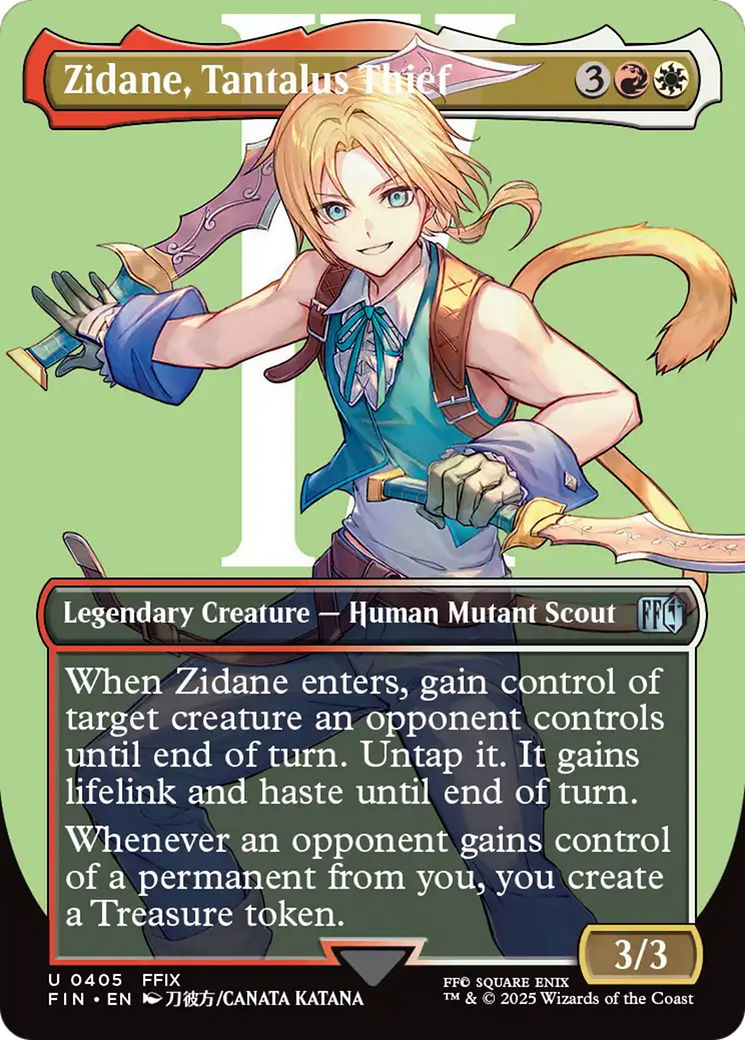 Zidane, Tantalus Thief (Borderless) [FINAL FANTASY] | Cards and Coasters CA