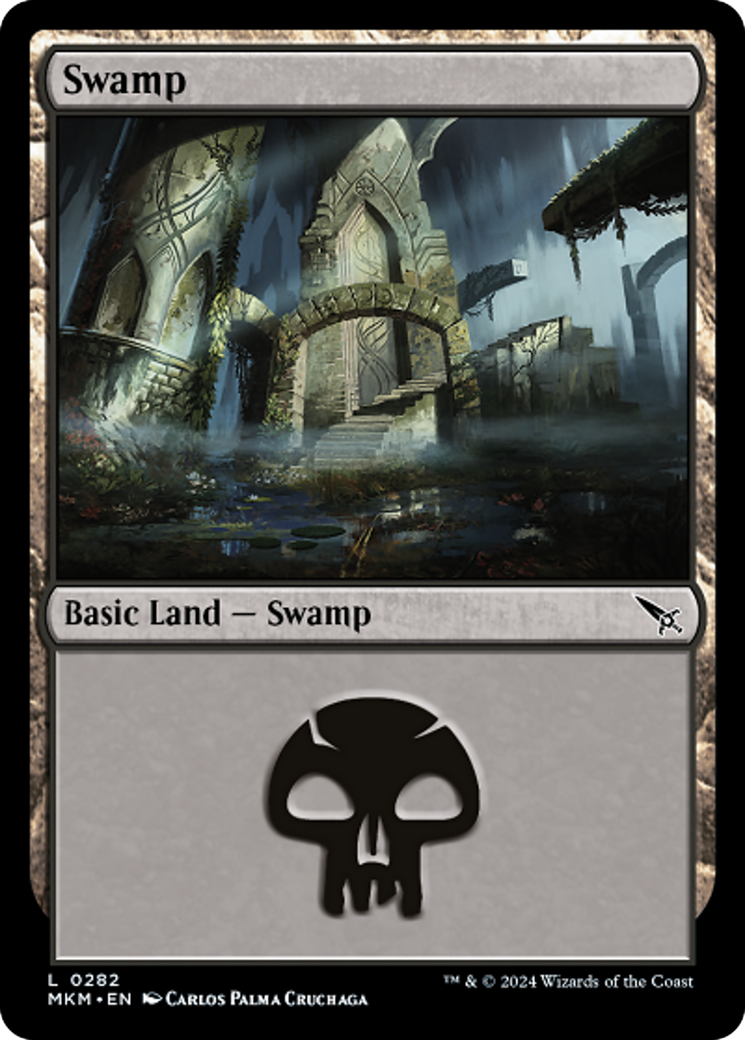 Swamp (0282) [Murders at Karlov Manor] | Cards and Coasters CA