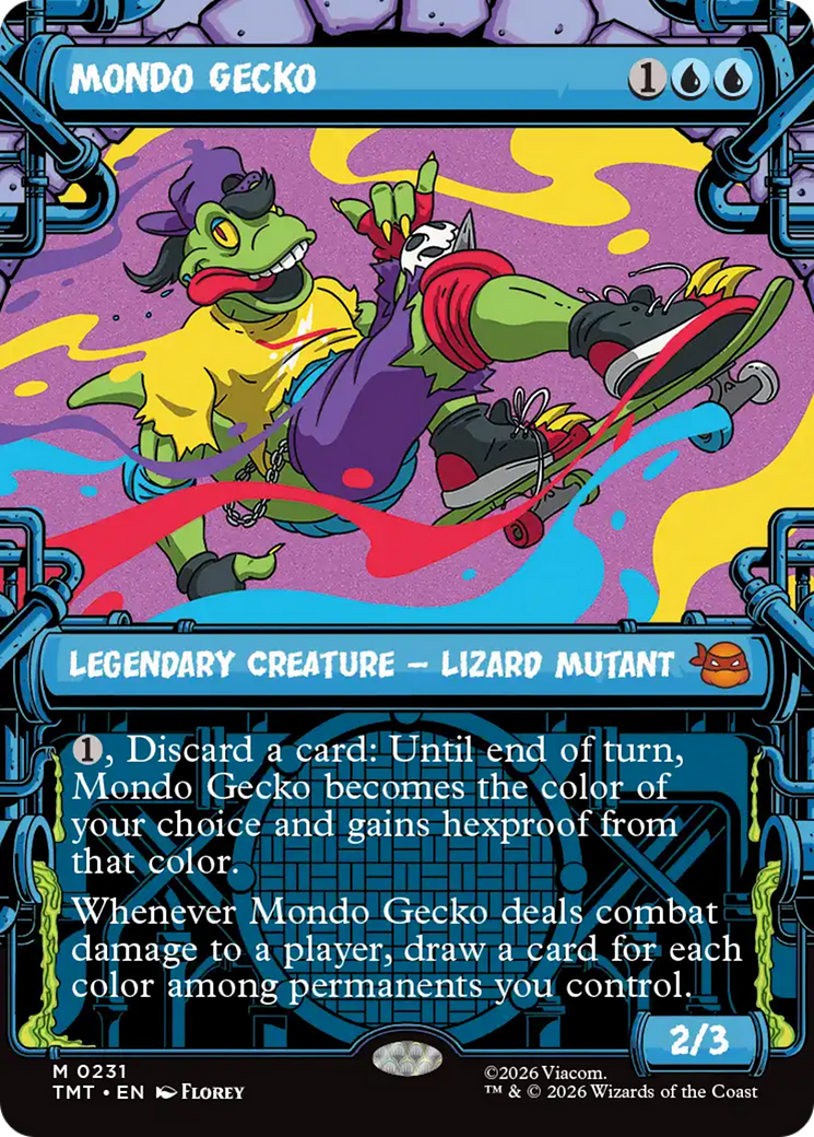 Mondo Gecko (Showcase) [Teenage Mutant Ninja Turtles] | Cards and Coasters CA