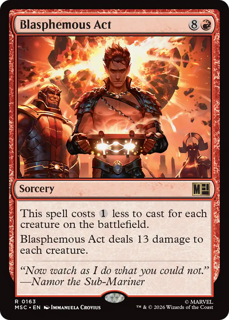 Blasphemous Act (Surge Foil) [Marvel Super Heroes Commander] | Cards and Coasters CA