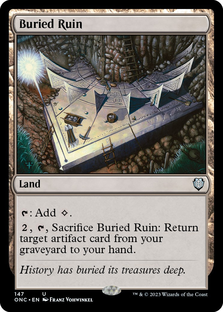 Buried Ruin [Phyrexia: All Will Be One Commander] | Cards and Coasters CA