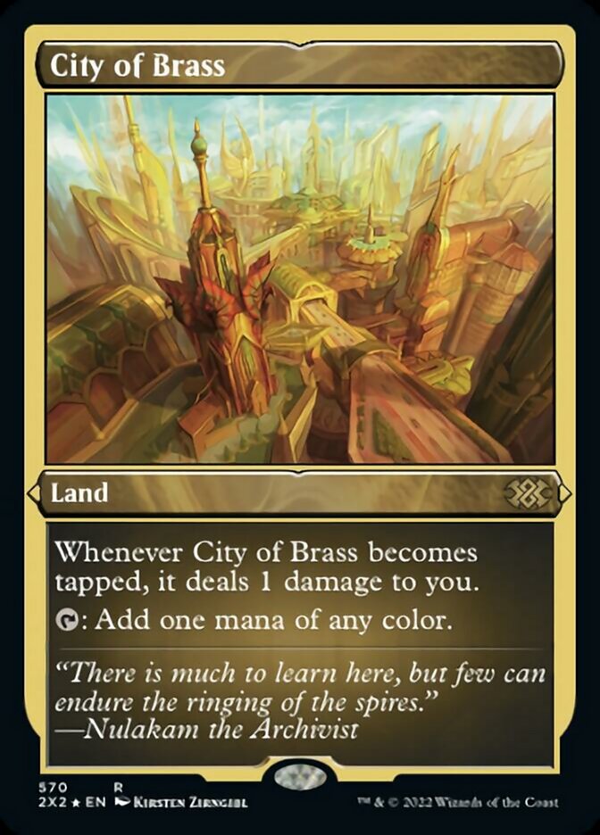 City of Brass (Foil Etched) [Double Masters 2022] | Cards and Coasters CA