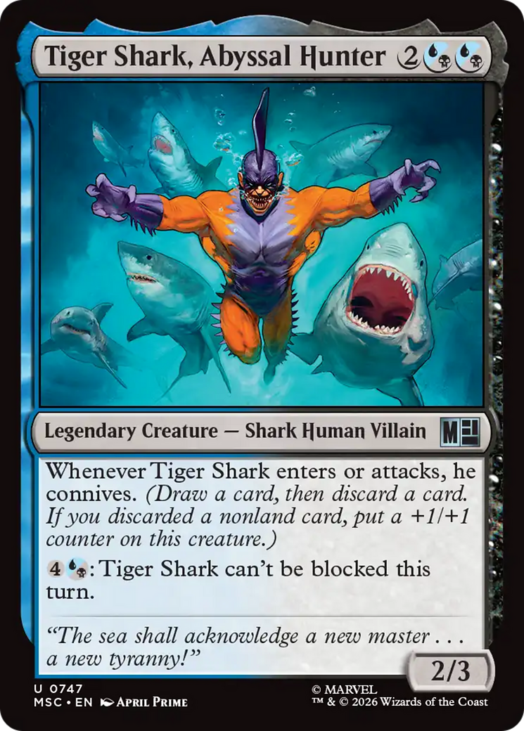 Tiger Shark, Abyssal Hunter [Marvel Super Heroes Commander] | Cards and Coasters CA