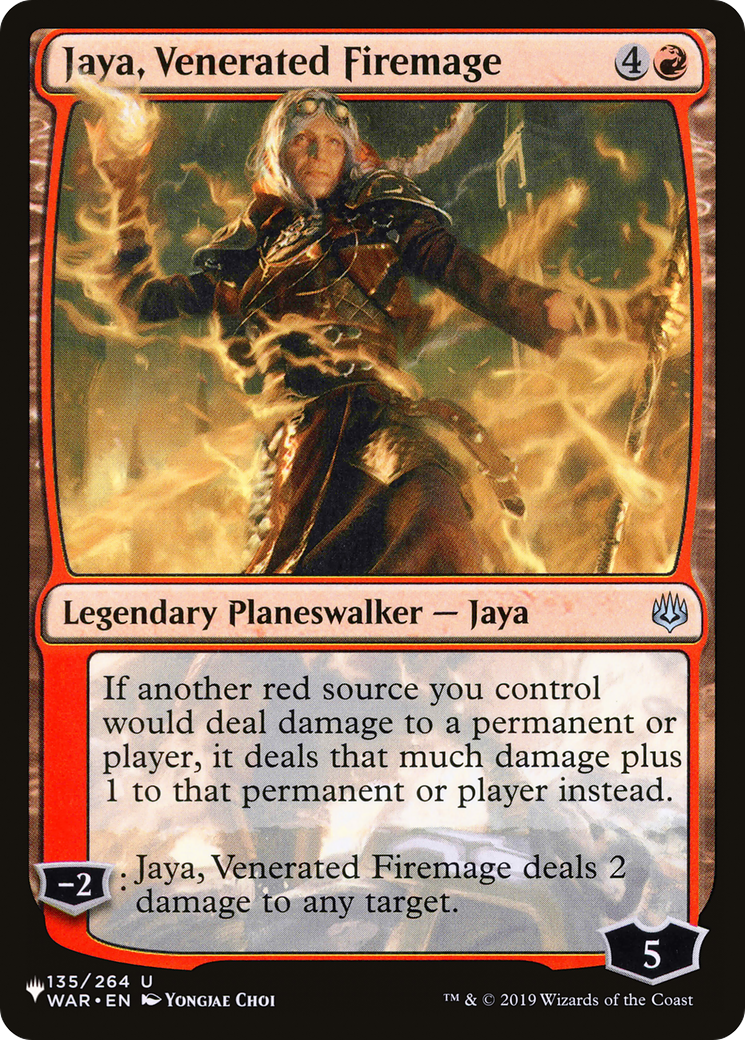 Jaya, Venerated Firemage [The List Reprints] | Cards and Coasters CA