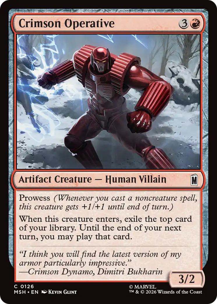 Crimson Operative [Marvel Super Heroes] | Cards and Coasters CA