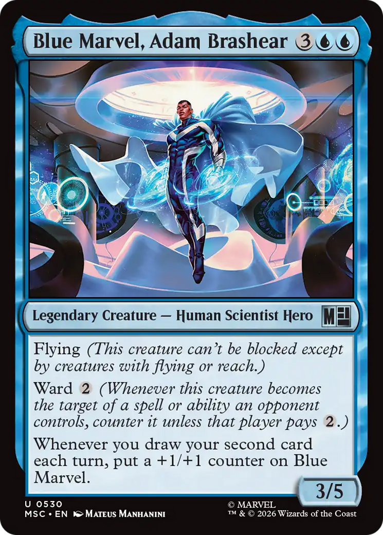 Blue Marvel, Adam Brashear [Marvel Super Heroes Commander] | Cards and Coasters CA