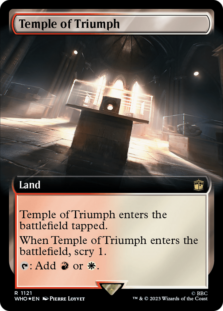 Temple of Triumph (Extended Art) (Surge Foil) [Doctor Who] | Cards and Coasters CA