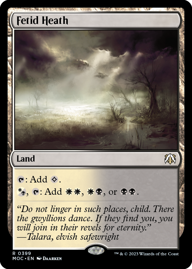 Fetid Heath [March of the Machine Commander] | Cards and Coasters CA