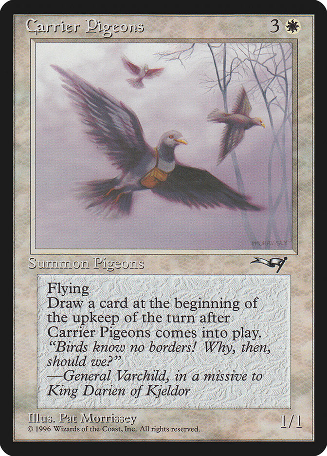 Carrier Pigeons (Flying Art) [Alliances] | Cards and Coasters CA