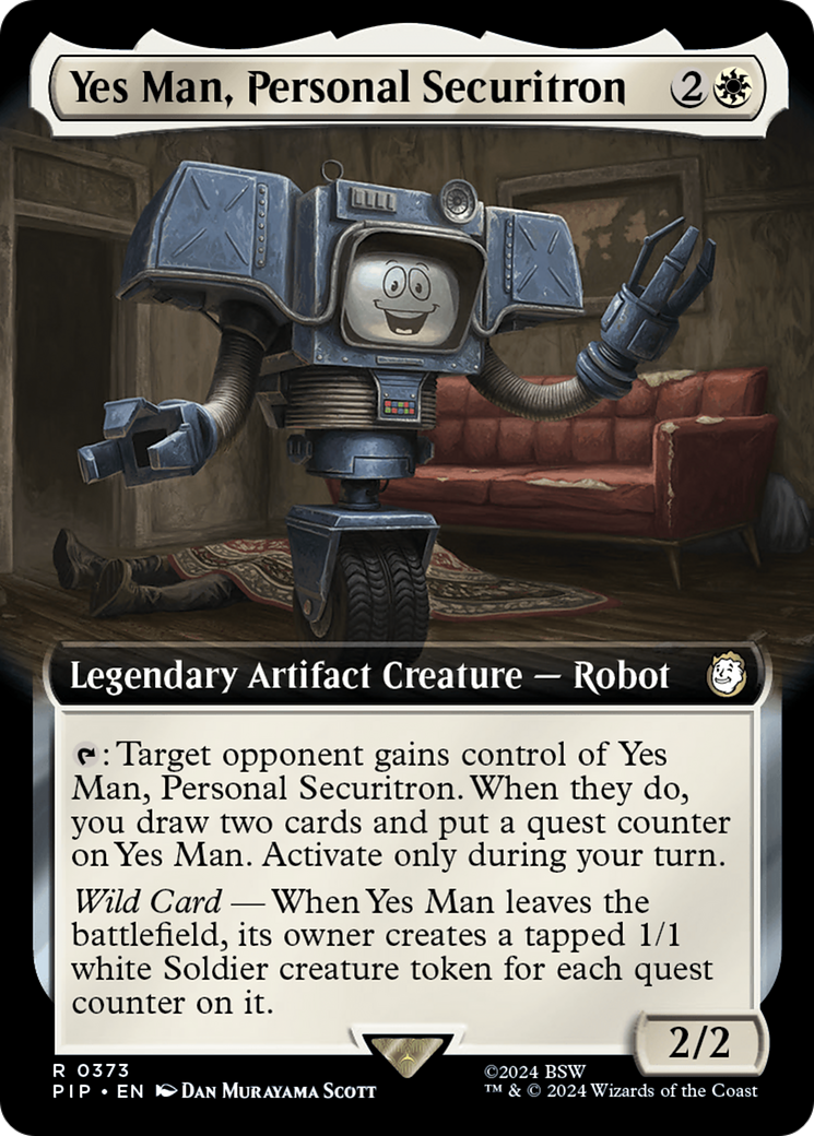 Yes Man, Personal Securitron (Extended Art) [Fallout] | Cards and Coasters CA