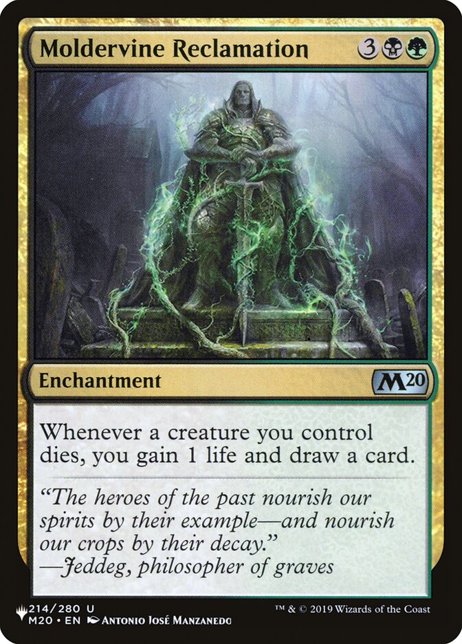 Moldervine Reclamation [The List] | Cards and Coasters CA