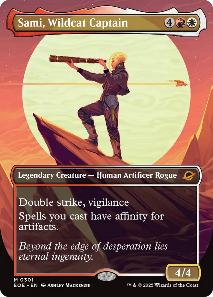 Sami, Wildcat Captain (Borderless) [Edge of Eternities] | Cards and Coasters CA