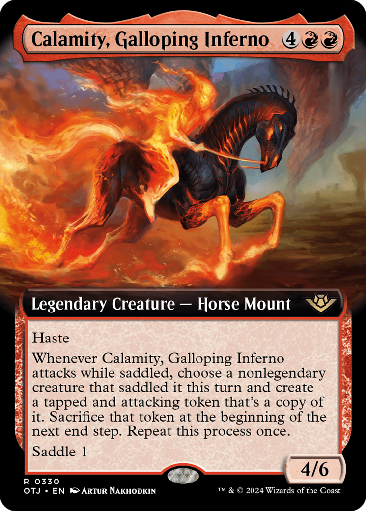 Calamity, Galloping Inferno (Extended Art) [Outlaws of Thunder Junction] | Cards and Coasters CA