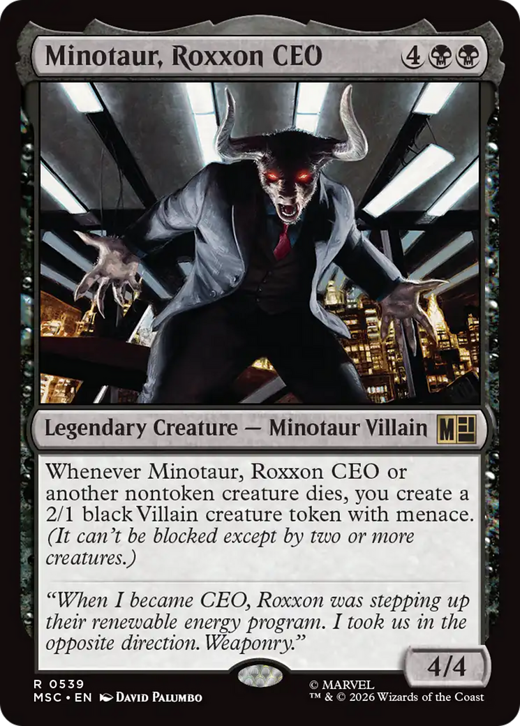 Minotaur, Roxxon CEO [Marvel Super Heroes Commander] | Cards and Coasters CA