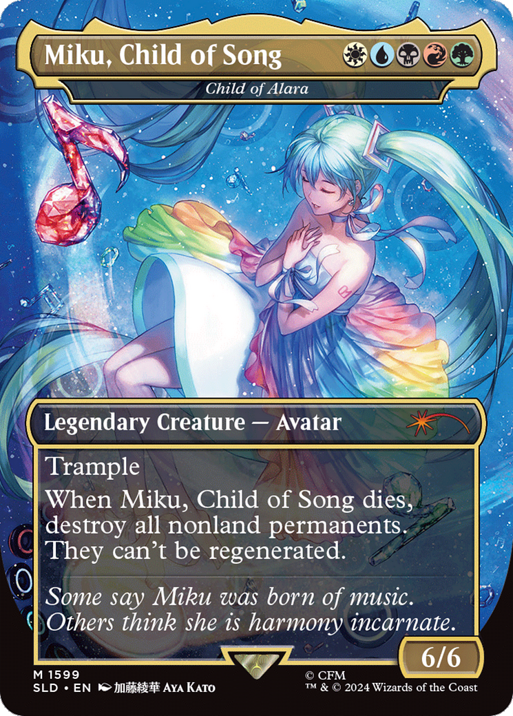 Miku, Child of Song - Child of Alara (Rainbow Foil) [Secret Lair Drop Series] | Cards and Coasters CA