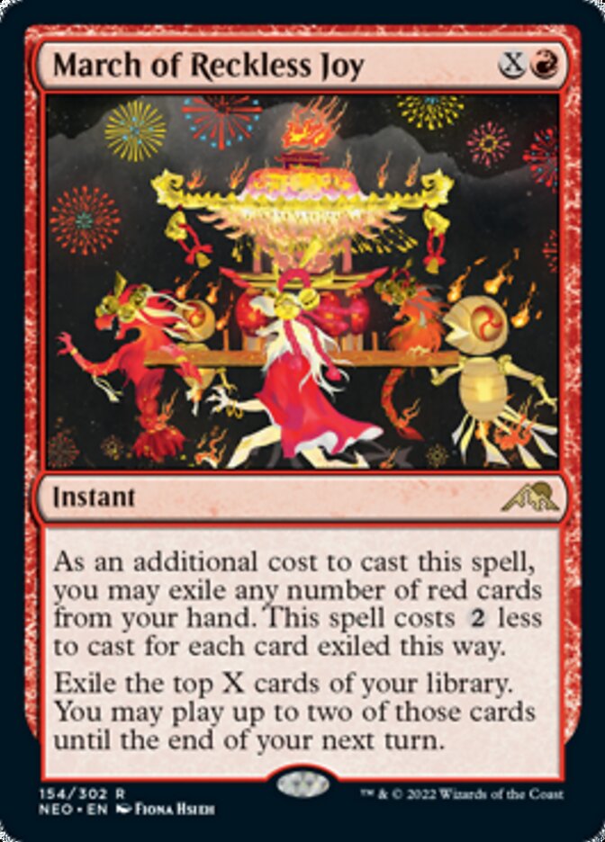 March of Reckless Joy [Kamigawa: Neon Dynasty] | Cards and Coasters CA