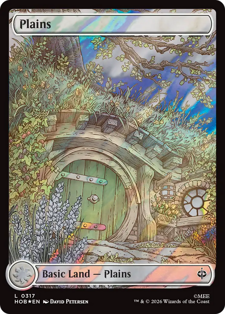 Plains (0317) (Surge Foil) [The Hobbit] | Cards and Coasters CA