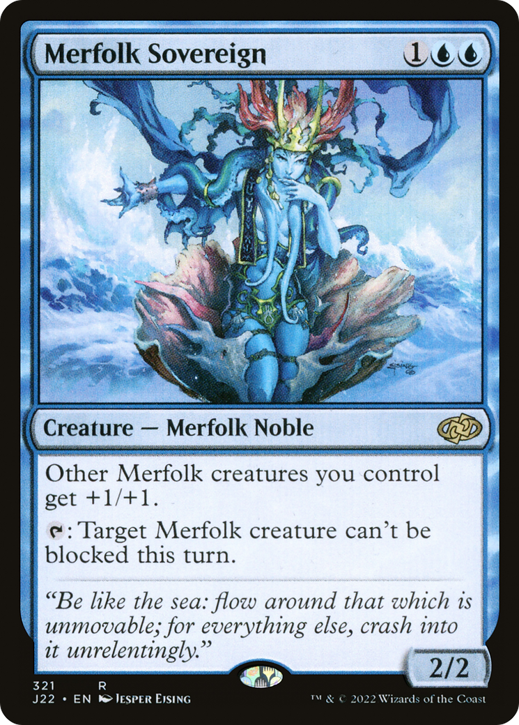 Merfolk Sovereign [Jumpstart 2022] | Cards and Coasters CA