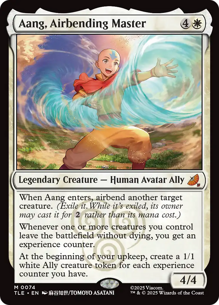 Aang, Airbending Master [Avatar: The Last Airbender: Eternal-Legal] | Cards and Coasters CA