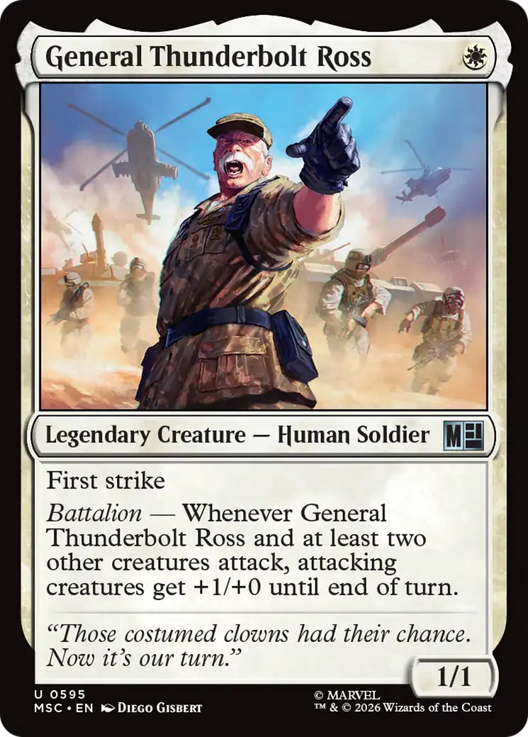 General Thunderbolt Ross [Marvel Super Heroes Commander] | Cards and Coasters CA
