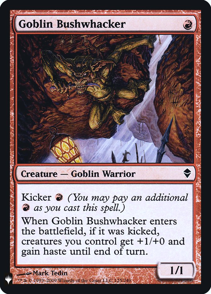 Goblin Bushwhacker [Mystery Booster] | Cards and Coasters CA