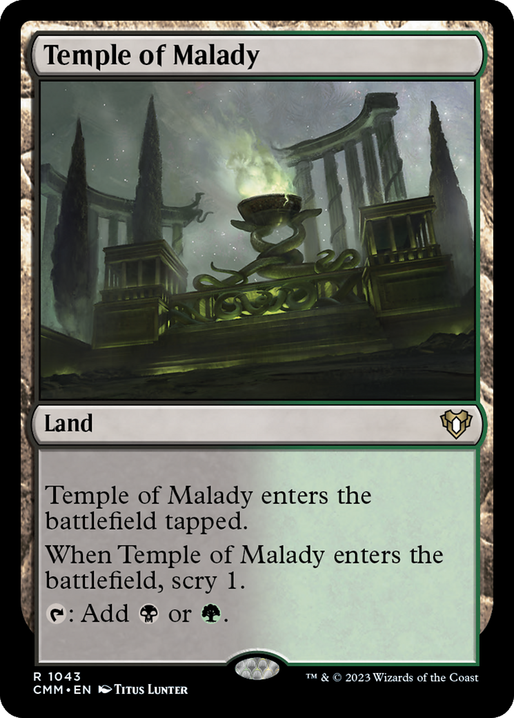 Temple of Malady [Commander Masters] | Cards and Coasters CA