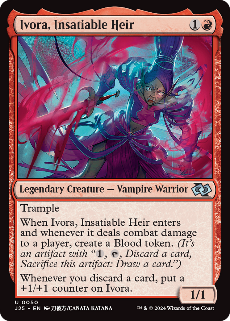 Ivora, Insatiable Heir (Anime) [Foundations Jumpstart] | Cards and Coasters CA