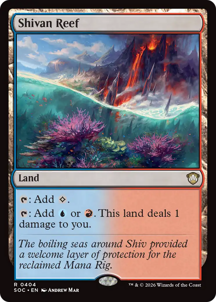 Shivan Reef [Secrets of Strixhaven Commander] | Cards and Coasters CA
