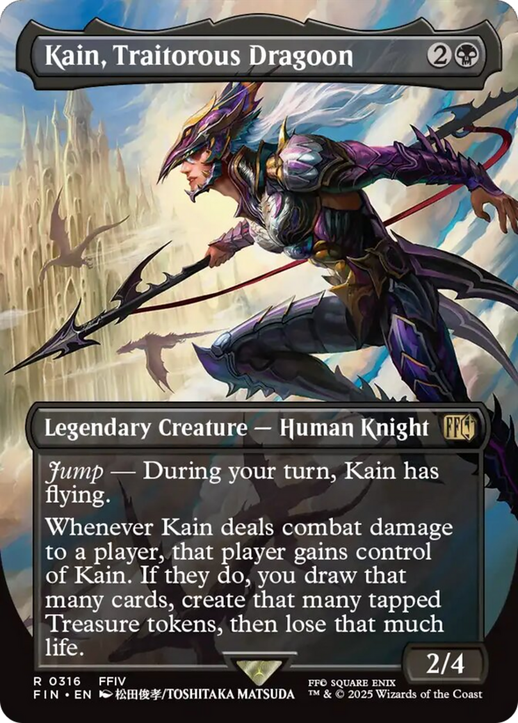 Kain, Traitorous Dragoon (Borderless) [FINAL FANTASY] | Cards and Coasters CA