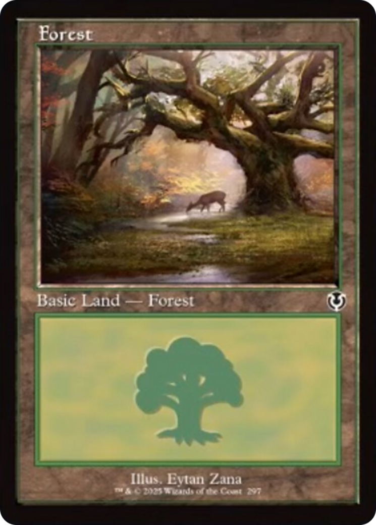 Forest (297) (Retro Frame) [Innistrad Remastered] | Cards and Coasters CA