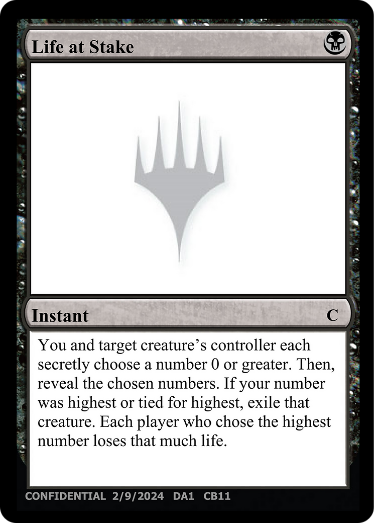 Life at Stake [Unknown Event] | Cards and Coasters CA