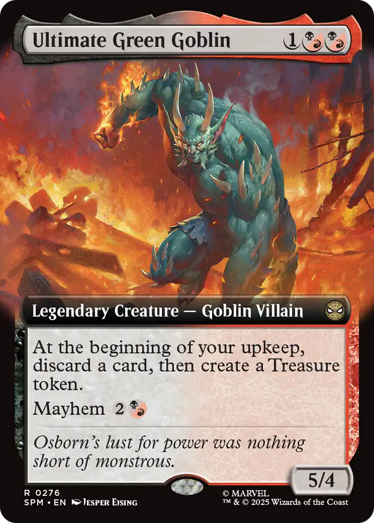 Ultimate Green Goblin (Extended Art) [Marvel's Spider-Man] | Cards and Coasters CA
