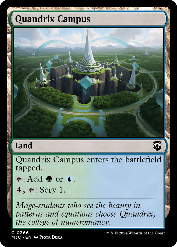 Quandrix Campus (Ripple Foil) [Modern Horizons 3 Commander] | Cards and Coasters CA