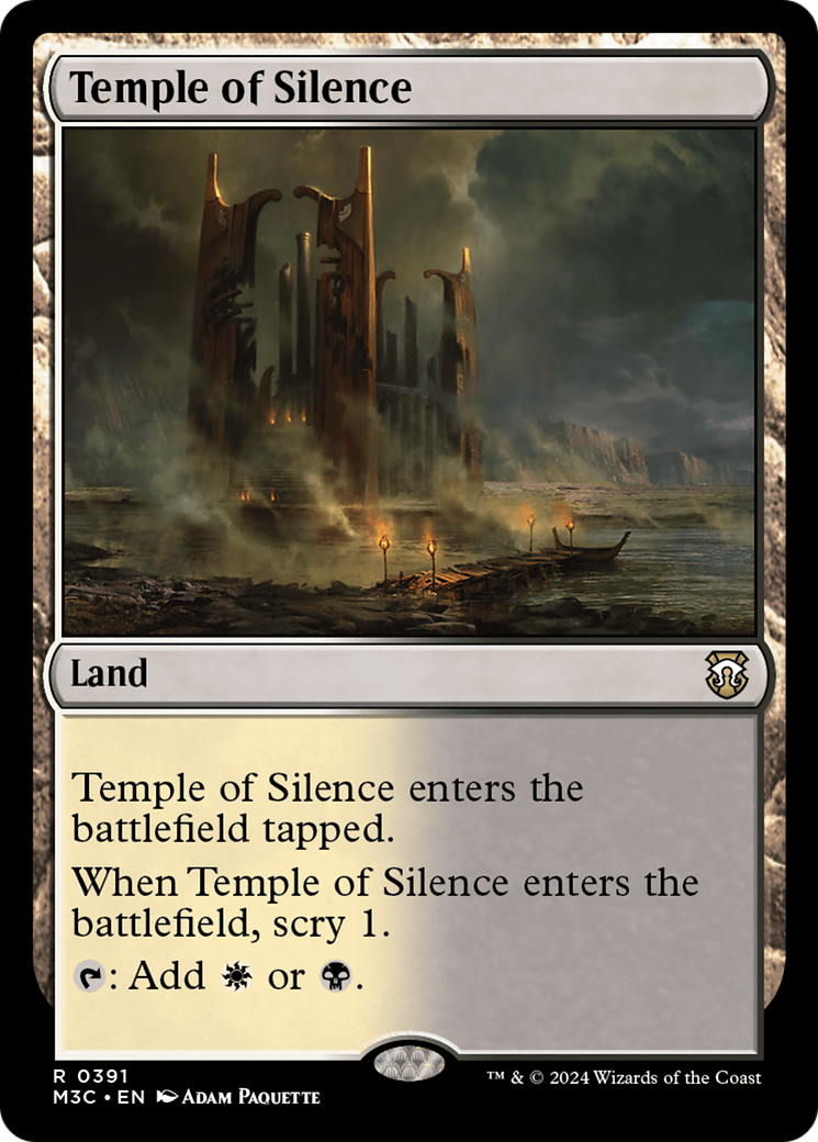 Temple of Silence (Ripple Foil) [Modern Horizons 3 Commander] | Cards and Coasters CA