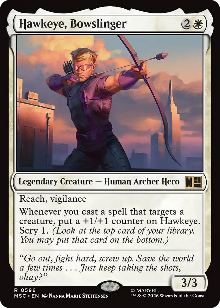 Hawkeye, Bowslinger [Marvel Super Heroes Commander] | Cards and Coasters CA