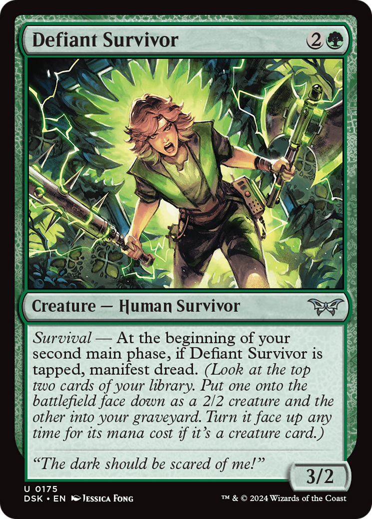 Defiant Survivor [Duskmourn: House of Horror] | Cards and Coasters CA