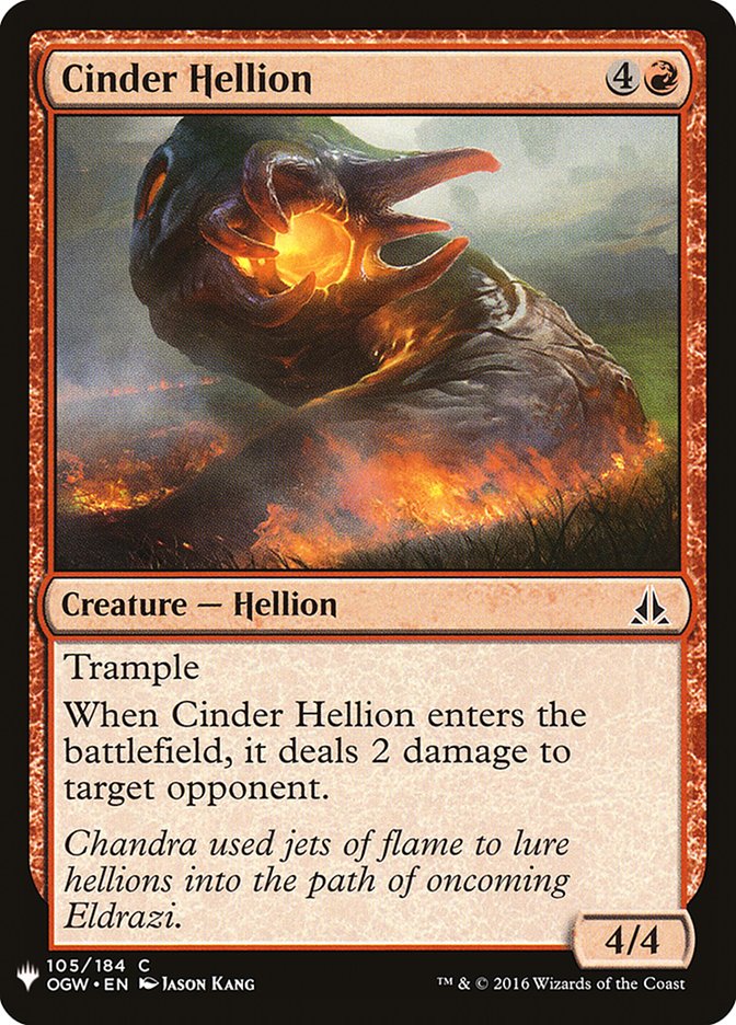 Cinder Hellion [Mystery Booster] | Cards and Coasters CA