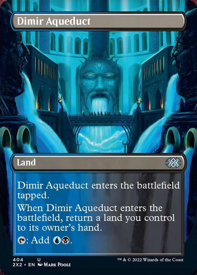Dimir Aqueduct (Borderless Alternate Art) [Double Masters 2022] | Cards and Coasters CA