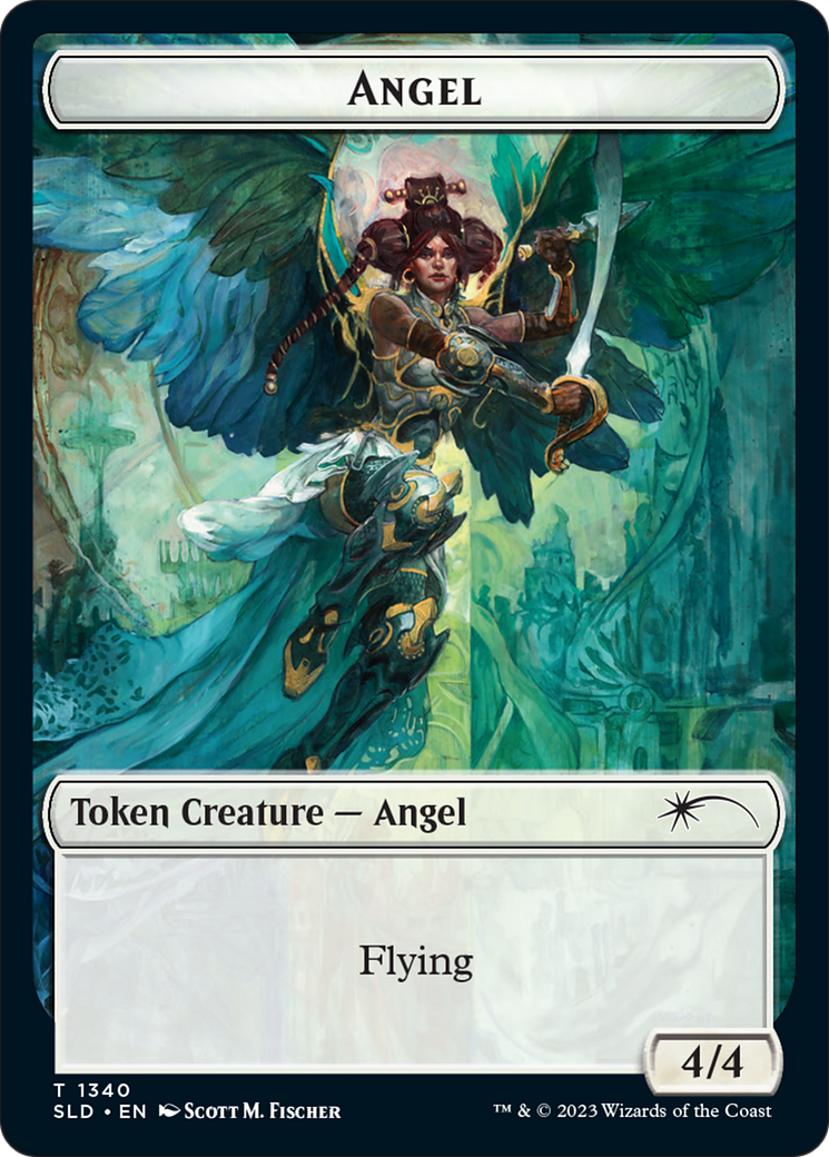 Angel (SLD) // Soldier (GRN) Double-Sided Token [Secret Lair: Angels Tokens] | Cards and Coasters CA