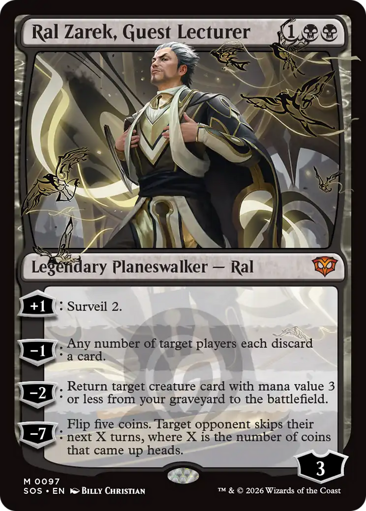 Ral Zarek, Guest Lecturer [Secrets of Strixhaven] | Cards and Coasters CA